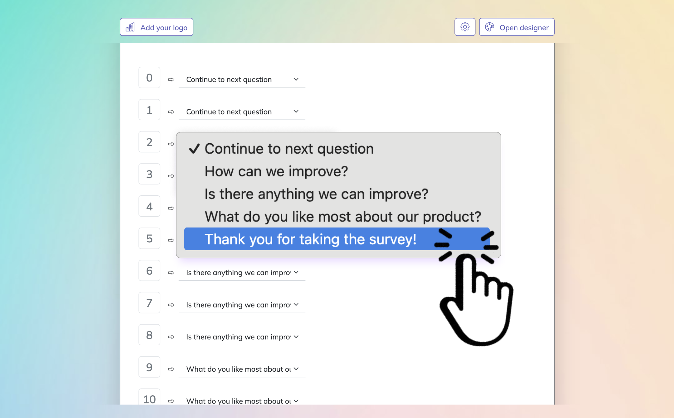 Survey branching