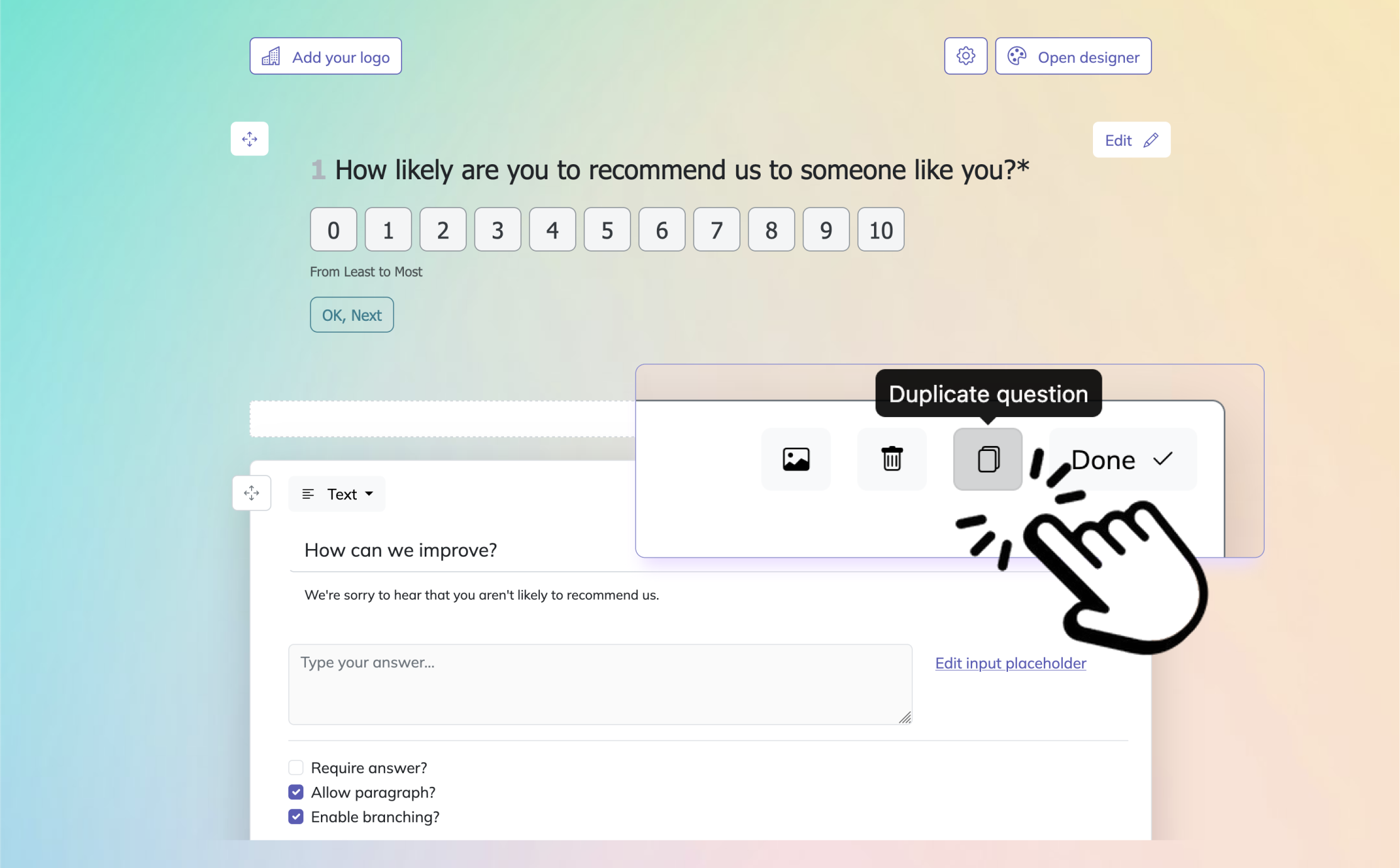 Survey questions unlimited