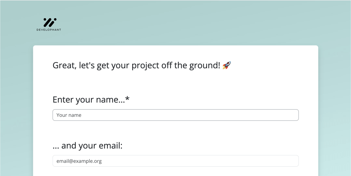 Client intake template preview