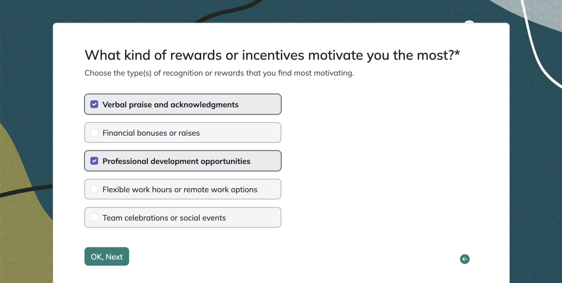 Employee Motivation Survey Questions Survey template preview